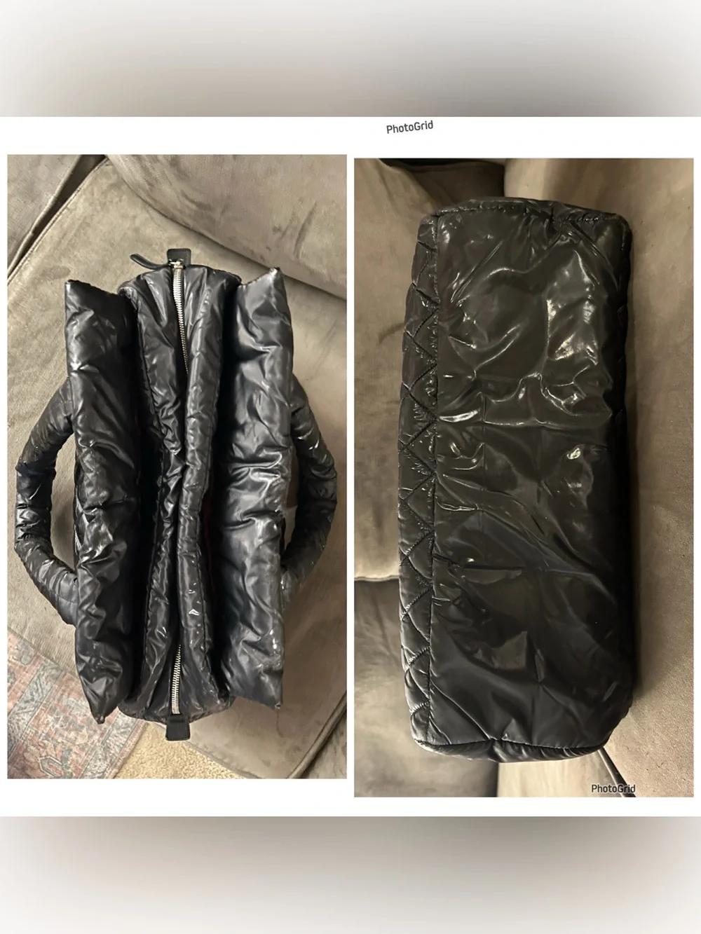 CHANEL Coco Cocoon Large Tote Bag Puffy Quilted Black Nylon Leather w/ COA